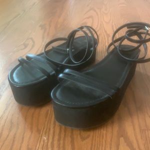 Never worn. Urban outfitters platform sandals.